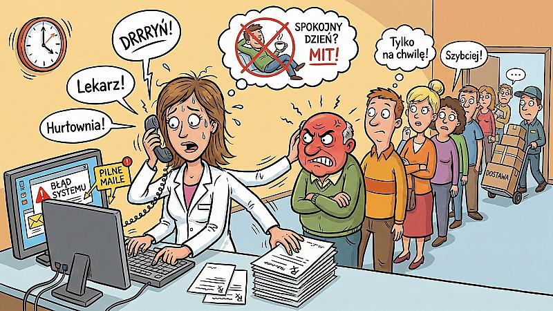 Czy w aptece można mieć spokojny dzień? Mit o "nieróbstwie" w pracy farmaceuty