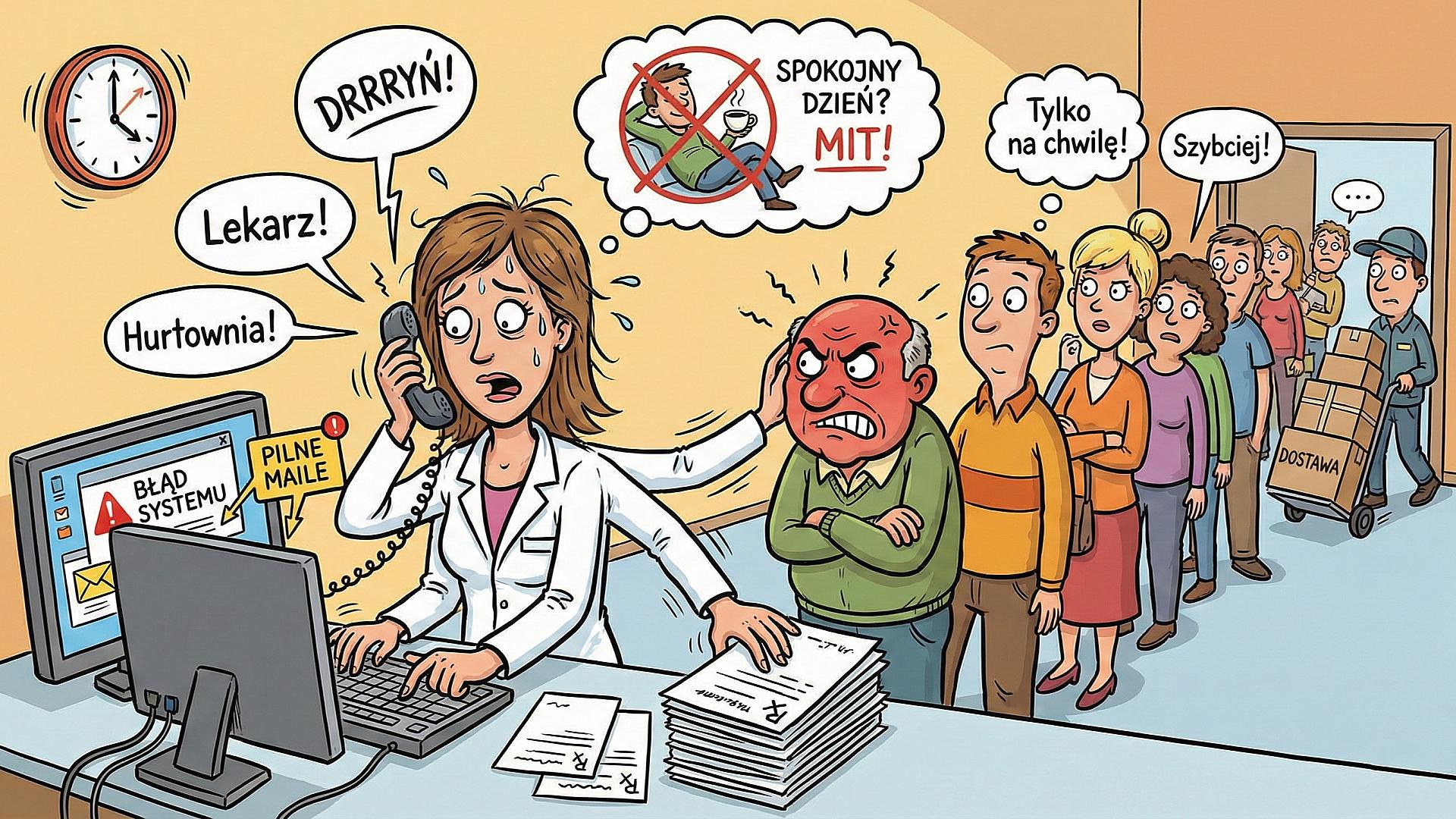 Czy w aptece można mieć spokojny dzień? Mit o "nieróbstwie" w pracy farmaceuty